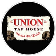 Logo of Union Tap House featuring the text "United We Drink."