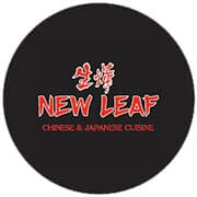 Logo for "New Leaf" featuring Chinese and Japanese cuisine.