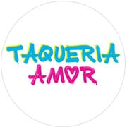 Colorful logo of "Taqueria Amor."